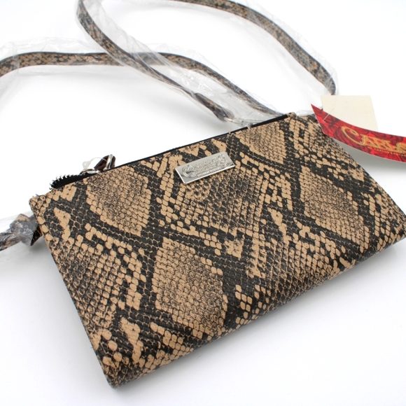 Carlos by Carlos Santana Handbags - Carlos by Carlos Santana Snakeskin Wallet Crossbody – NWT